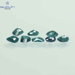 1.43 CT, Uncut Polki Shape, Natural Diamond, Blue Color, I3 Clarity (4.16 MM)