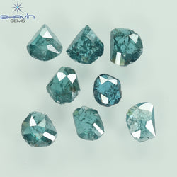 1.43 CT, Uncut Polki Shape, Natural Diamond, Blue Color, I3 Clarity (4.16 MM)