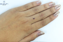 0.15 CT, Oval Diamond, Vivid Pink Color, Clarity SI2