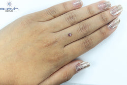 0.21 CT, Cushion Diamond, Vivid Pink Color, Clarity I1