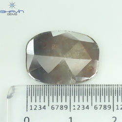 4.18 CT Slice Shape Natural Diamond Gray Brown Color I3 Clarity (16.00 MM)