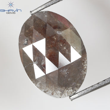 3.30 CT, Oval Gray Natural loose Diamond,(11.93 MM)