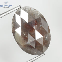 3.30 CT, Oval Gray Natural loose Diamond,(11.93 MM)