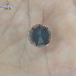 3.11 CT Slice Shape Natural Diamond Gray Brown Color I3 Clarity (14.00 MM)