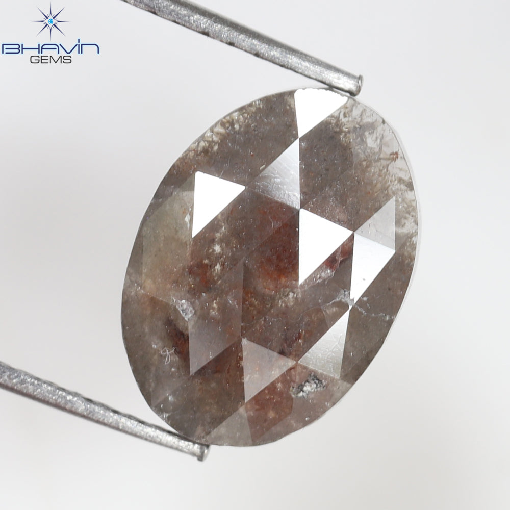 3.30 CT, Oval Gray Natural loose Diamond,(11.93 MM)