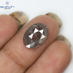 3.30 CT, Oval Gray Natural loose Diamond,(11.93 MM)