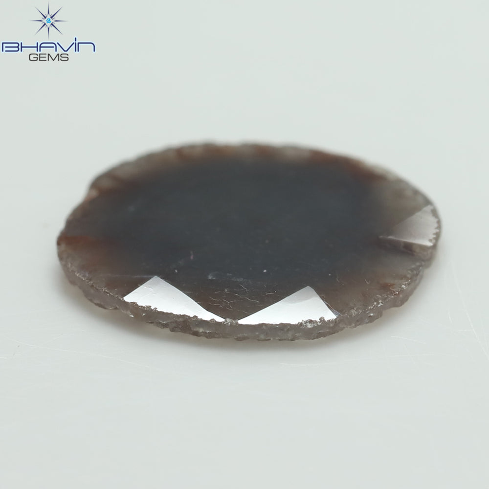 3.11 CT Slice Shape Natural Diamond Gray Brown Color I3 Clarity (14.00 MM)