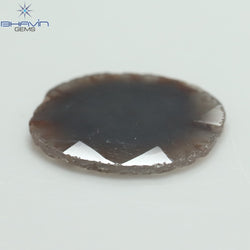 3.11 CT Slice Shape Natural Diamond Gray Brown Color I3 Clarity (14.00 MM)