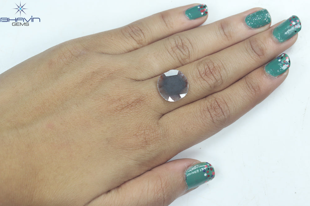 3.11 CT Slice Shape Natural Diamond Gray Brown Color I3 Clarity (14.00 MM)