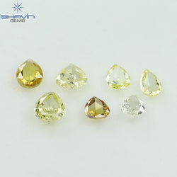 2.71 CT,7 Pcs Pear Shape And Fancy Mix Color Natural loose Diamond (7 PCS)