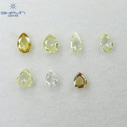 2.71 CT,7 Pcs Pear Shape And Fancy Mix Color Natural loose Diamond (7 PCS)