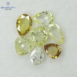 2.71 CT,7 Pcs Pear Shape And Fancy Mix Color Natural loose Diamond (7 PCS)