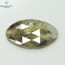 1.90 CT, Oval Diamond, Light Yellow Brown Diamond Color, Clarity Opaque