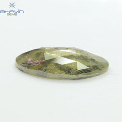 1.90 CT, Oval Diamond, Light Yellow Brown Diamond Color, Clarity Opaque