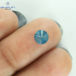0.85 CT, Round Shape Diamond Shape, Blue Diamond,Loose Diamond, Clarity I3 (0.85 MM)