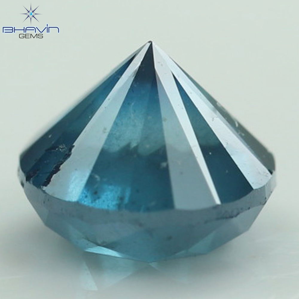 0.85 CT, Round Shape Diamond Shape, Blue Diamond,Loose Diamond, Clarity I3 (0.85 MM)