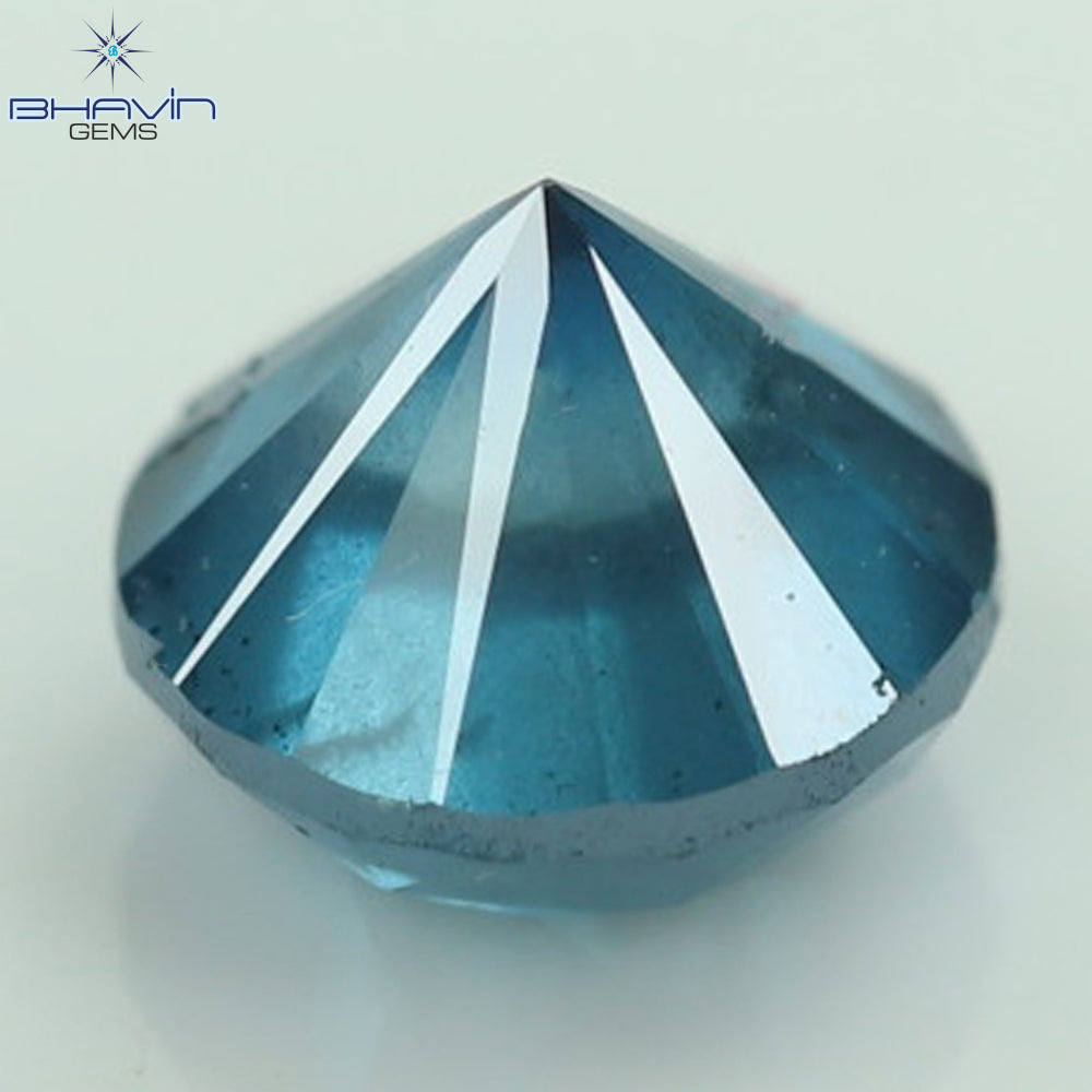 0.85 CT, Round Shape Diamond Shape, Blue Diamond,Loose Diamond, Clarity I3 (0.85 MM)