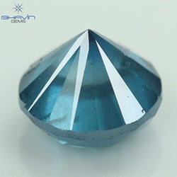 0.85 CT, Round Shape Diamond Shape, Blue Diamond,Loose Diamond, Clarity I3 (0.85 MM)