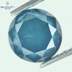 0.85 CT, Round Shape Diamond Shape, Blue Diamond,Loose Diamond, Clarity I3 (0.85 MM)
