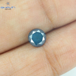 0.85 CT, Round Shape Diamond Shape, Blue Diamond,Loose Diamond, Clarity I3 (0.85 MM)