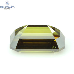 0.53 CT エメラルド シェイプ ナチュラル ダイヤモンド エンハンスト グリーン カラー VS2 クラリティ (5.80 MM)