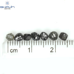 5.16 CT/14 PCS Rough Shape Salt And Pepper Color Natural Diamond I3 Clarity (4.09 MM)