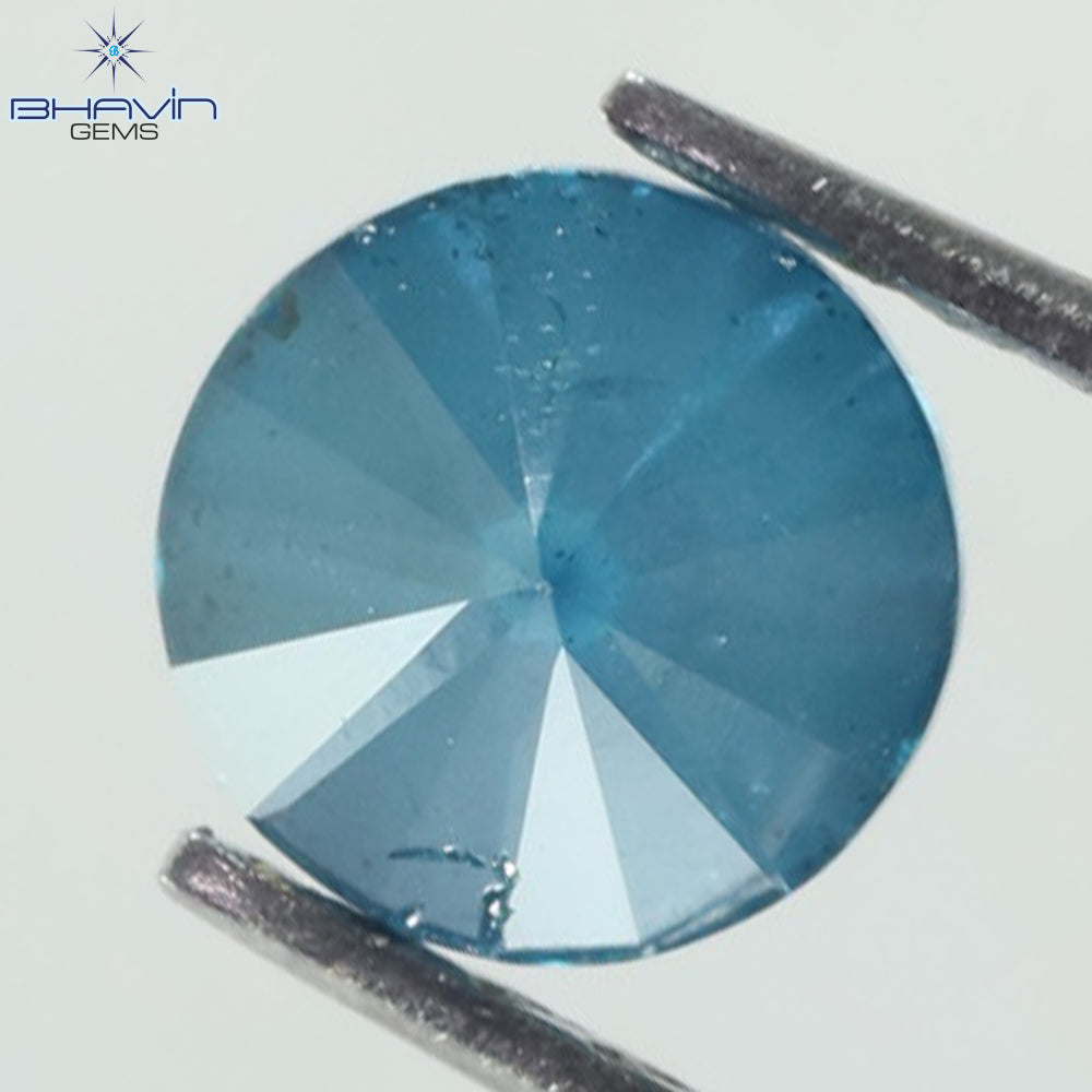 0.85 CT, Round Shape Diamond Shape, Blue Diamond,Loose Diamond, Clarity I3 (0.85 MM)
