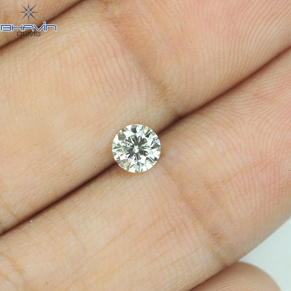 0.35 CT, Round Shape, Natural Diamond, White(K) Color, SI1 Clarity (4.40 MM)