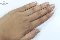 0.35 CT, Round Shape, Natural Diamond, White(K) Color, SI1 Clarity (4.40 MM)