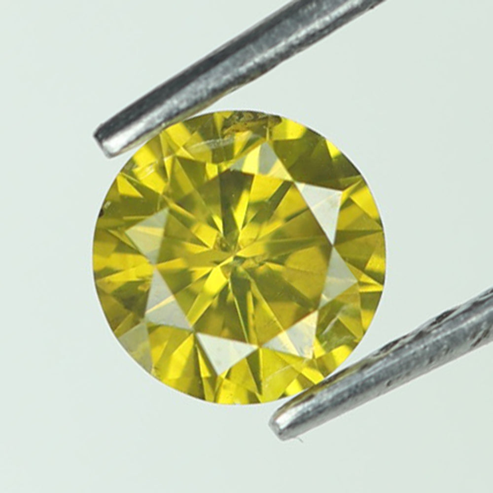 0.27 CT, Round  Shape Natural Loose Diamond Yellow Color Clarity SI2 (4.18 MM)