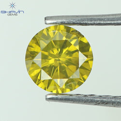 0.27 CT, Round  Shape Natural Loose Diamond Yellow Color Clarity SI2 (4.18 MM)