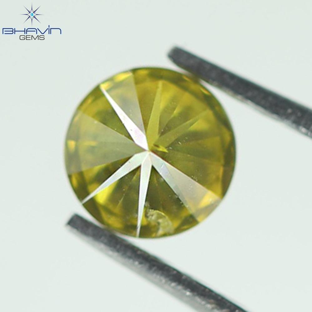 0.27 CT, Round  Shape Natural Loose Diamond Yellow Color Clarity SI2 (4.18 MM)