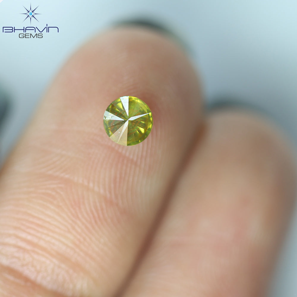 0.27 CT, Round  Shape Natural Loose Diamond Yellow Color Clarity SI2 (4.18 MM)