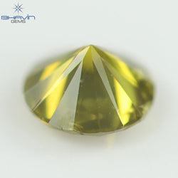 0.38 CT, Round  Shape Natural Loose Diamond Yellow Color Clarity I1(4.65 MM)