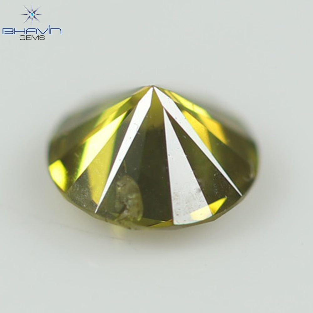 0.27 CT, Round  Shape Natural Loose Diamond Yellow Color Clarity SI2 (4.18 MM)