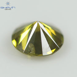 0.27 CT, Round  Shape Natural Loose Diamond Yellow Color Clarity SI2 (4.18 MM)