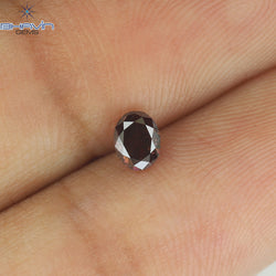 0.30 CT, Oval Shape, Natural Diamond, Brown Pink Color, VS2 Clarity (4.27 MM)