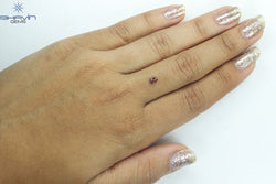 0.16 CT, Pear Shape, Natural Diamond, Pink Color, VS2 Clarity (4.52 MM)