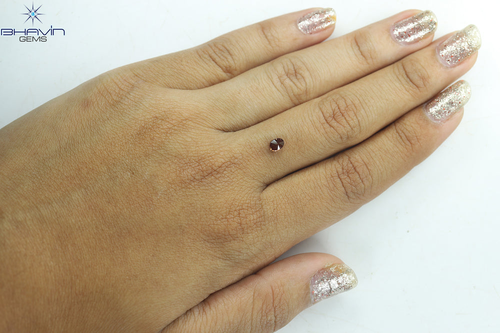 0.33 CT, Oval Shape, Natural Diamond, Pink Color, VS2 Clarity (4.63 MM)