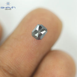 0.42 CT、スクエア エメラルド ラディアント シェイプ ダイヤモンド、ルース ダイヤモンド、クラリティ I3 (4.57 MM)