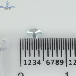 0.07 CT, Marquise  Shape Natural Diamond Greenish Blue Color, VS1 Clarity (3.67 MM )