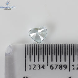 0.39 CT, Heart Diamond, Greenish Blue Color, Clarity  VVS2
