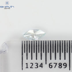 0.11 CT, Marquise Shape, Natural Diamond Greenish Blue Color, VS2 Clarity ( 5.00 MM )