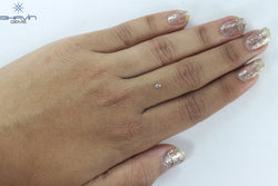 0.07 CT, Marquise  Shape Natural Diamond Greenish Blue Color, VS1 Clarity (3.67 MM )