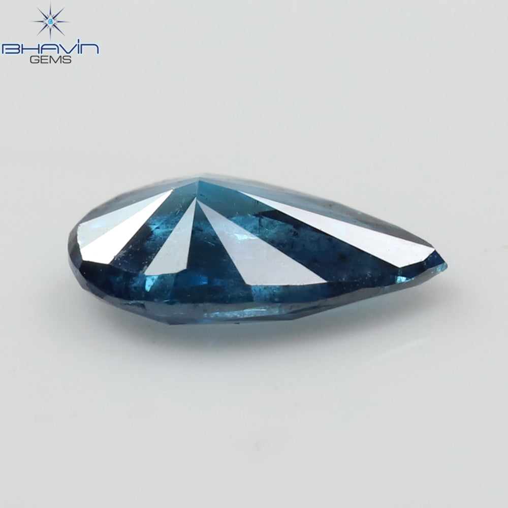 0.24 CT Pear Shape Natural Loose Diamond Blue Color SI2 Clarity (5.60 MM)