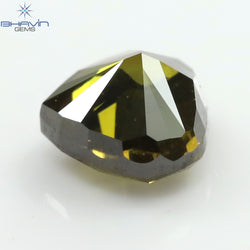 0.37 CT Heart Shape Natural Loose Diamond Green Color SI1 Clarity (4.30 MM)