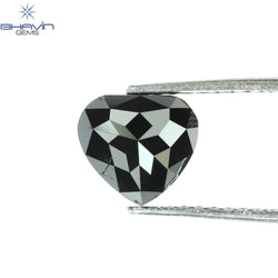 1.46 CT Heart Diamond Enhaced Black Color Clarity Opaque (6.85 MM)