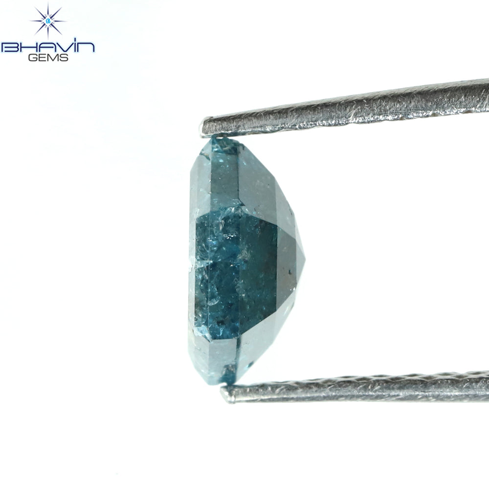 1.02 CT Hexagon Shape Natural Diamond Blue Color I3 Clarity (6.82 MM)
