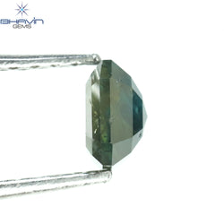 0.57 CT Square Cut Natural Diamond Enhanced Blue Color I3 Clarity (4.67 MM)