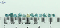 0.84 CT/12 Pcs Slice Shape Natural Diamond Blue Color I3 Clarity (3.27 MM)